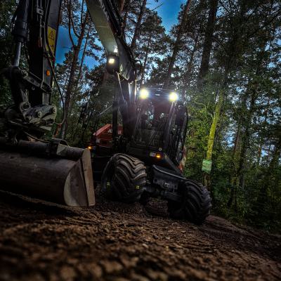 Mobilbagger Erdbau